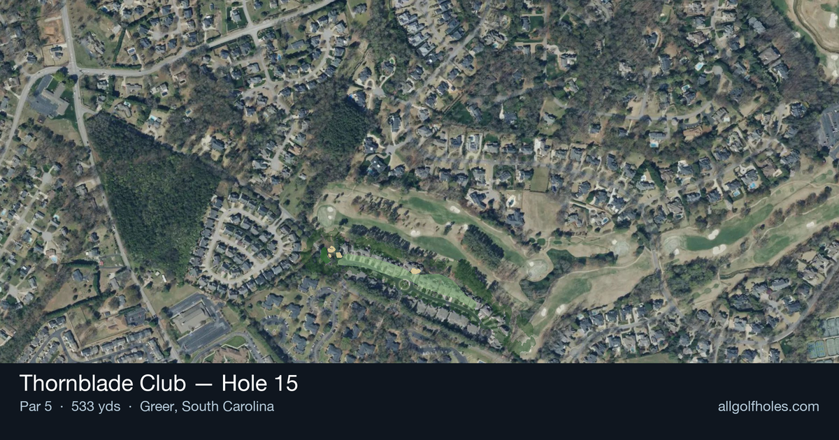 Hole 15 aerial at Thornblade Club