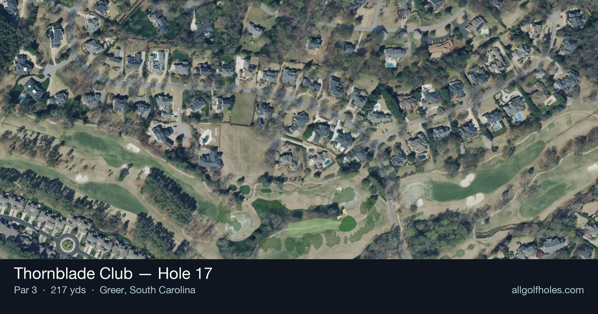 Hole 17 aerial at Thornblade Club
