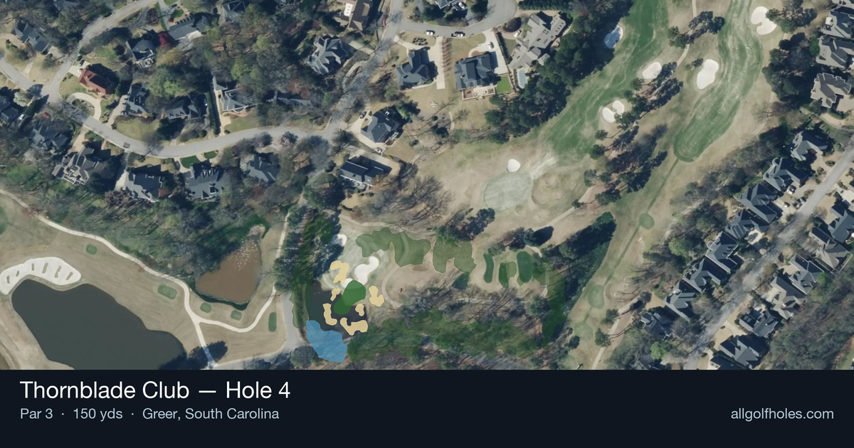 Hole 4 aerial at Thornblade Club