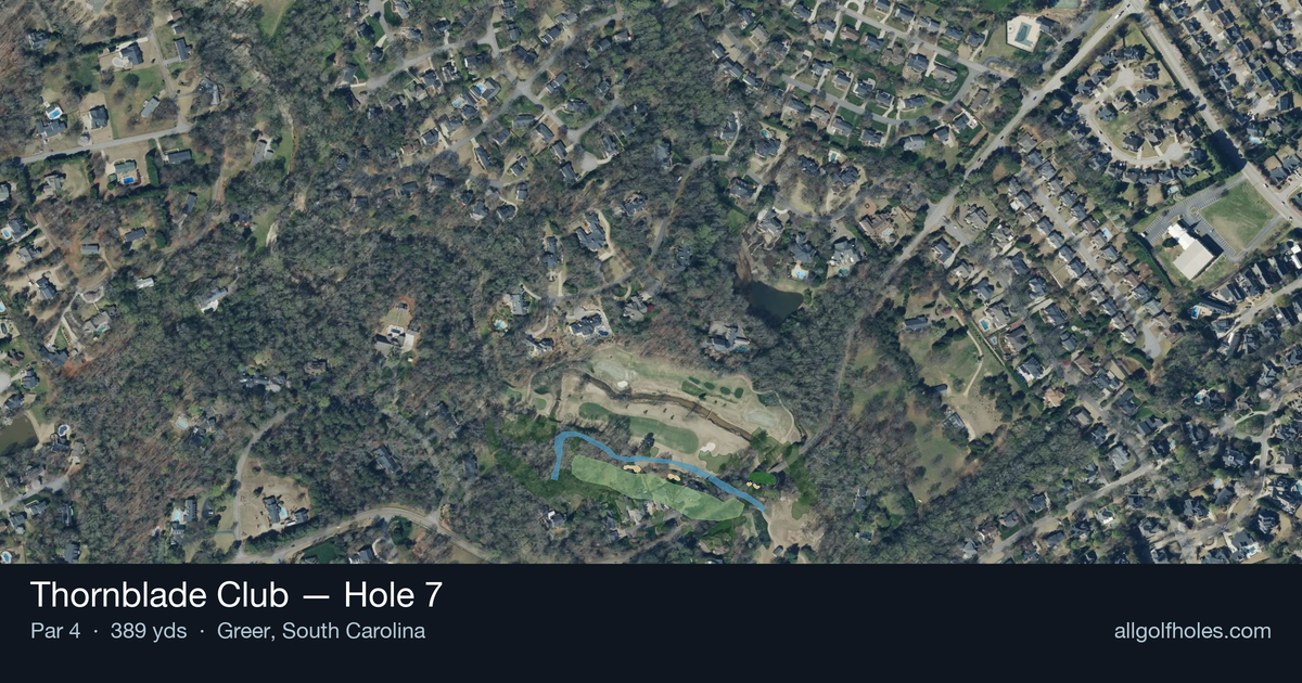 Hole 7 aerial at Thornblade Club