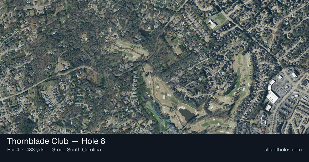 Hole 8 aerial at Thornblade Club