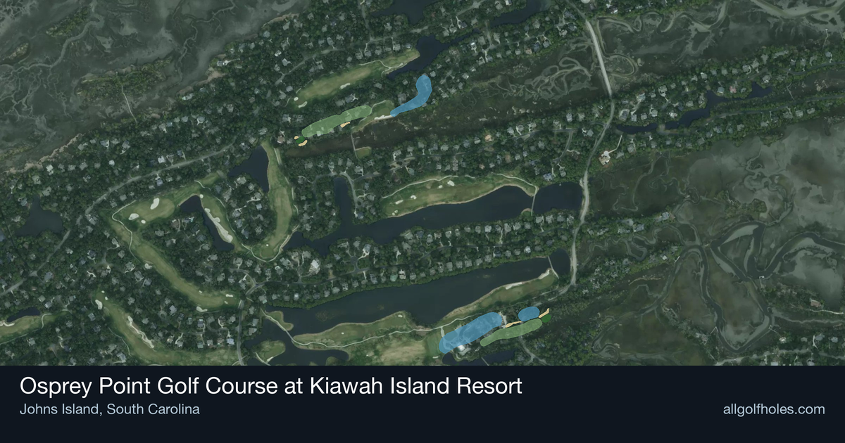 Osprey Point Golf Course at Kiawah Island Resort aerial view