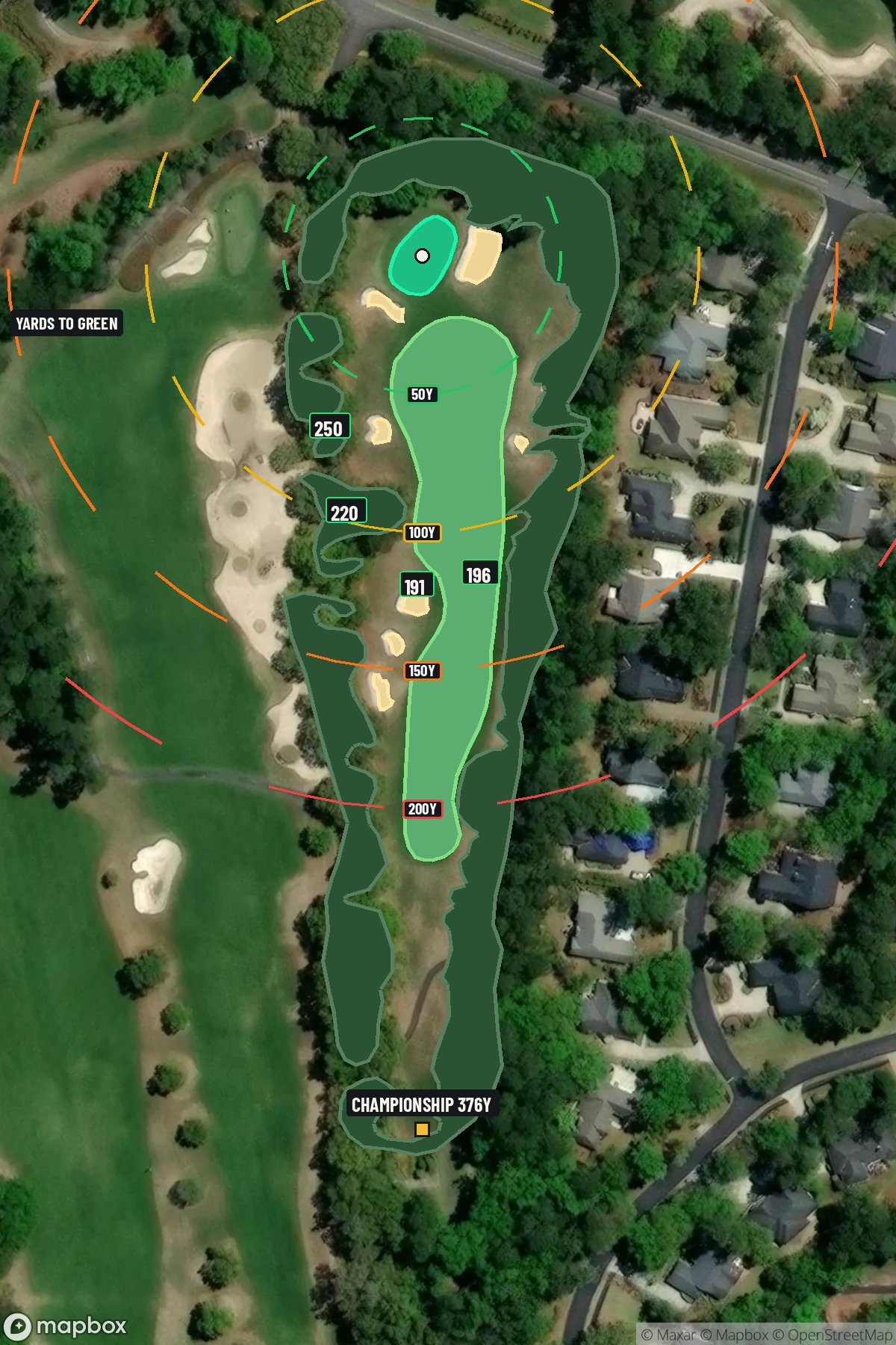 Hole 1 aerial at Caledonia Golf & Fish Club