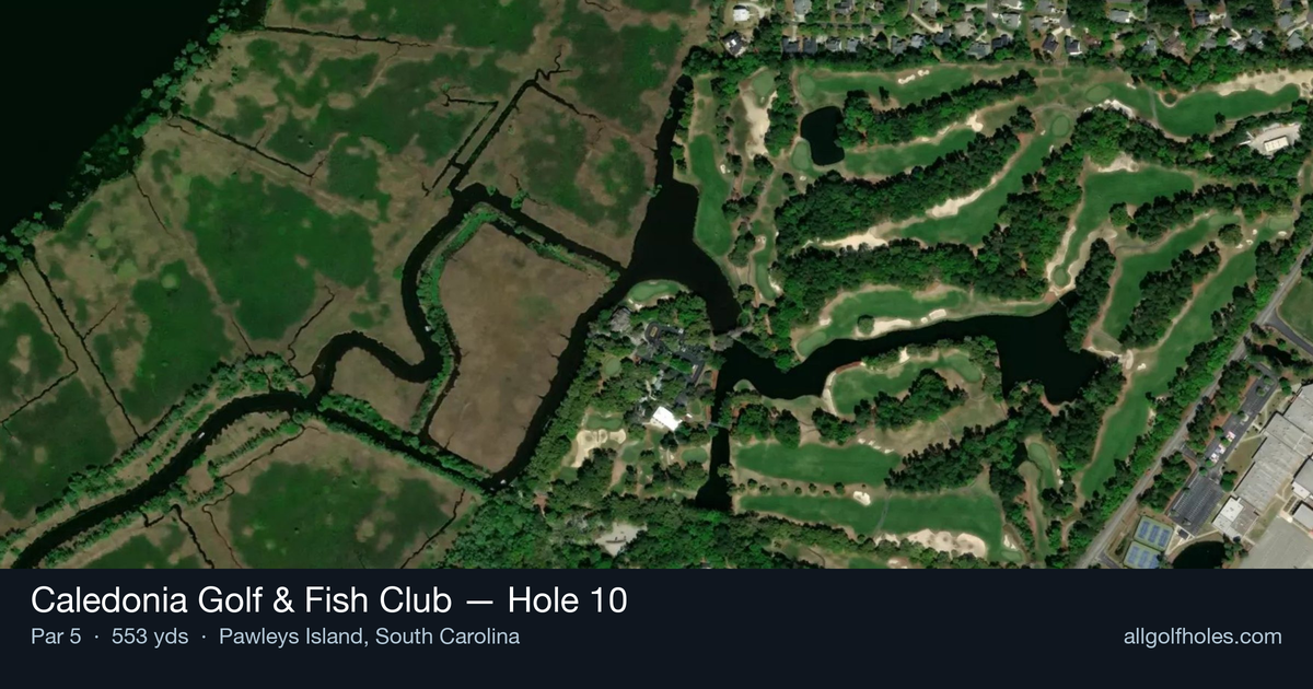 Hole 10 aerial at Caledonia Golf & Fish Club