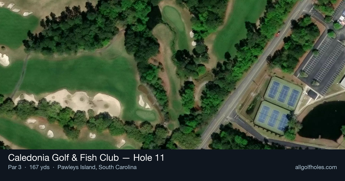 Hole 11 aerial at Caledonia Golf & Fish Club
