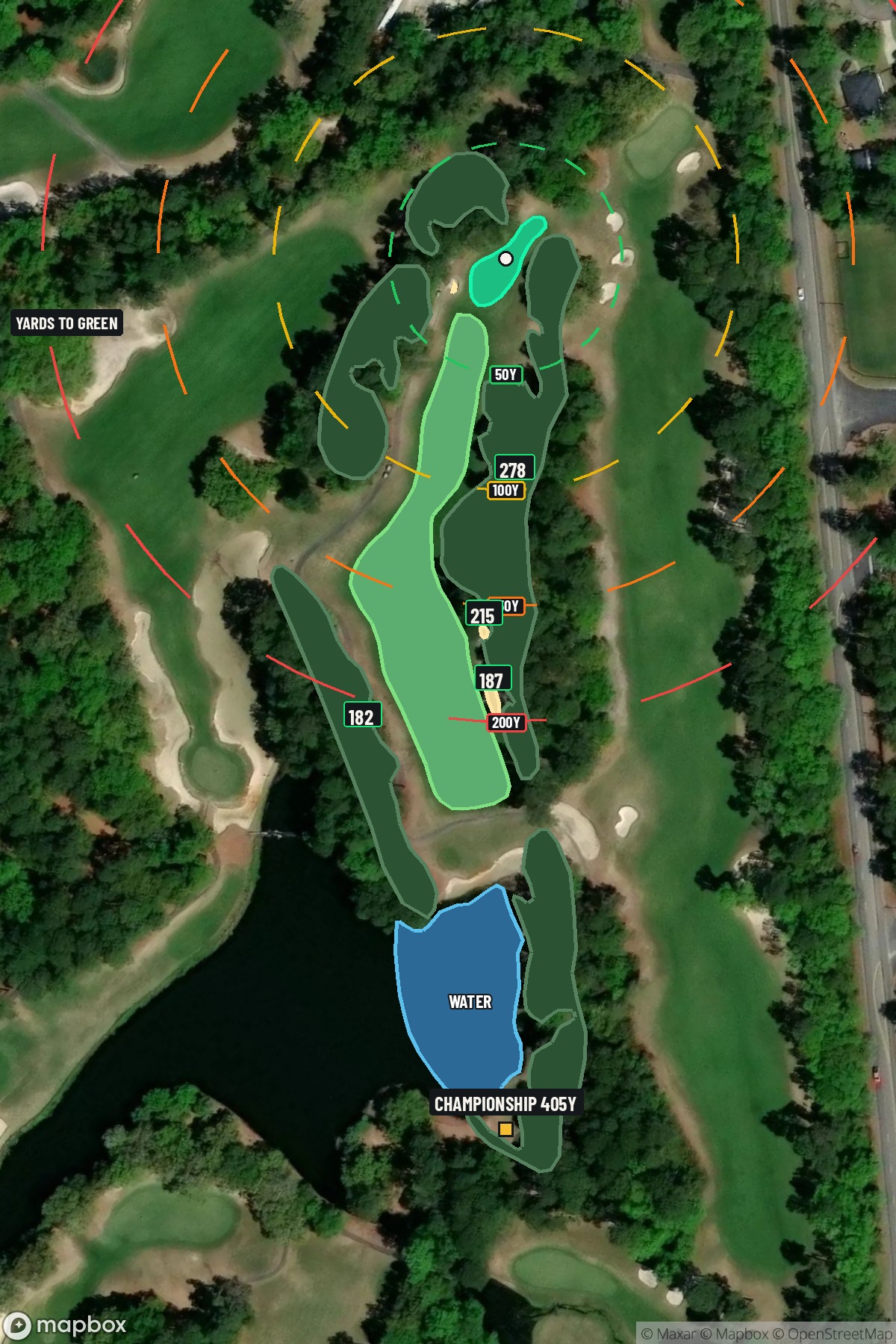 Hole 12 aerial at Caledonia Golf & Fish Club
