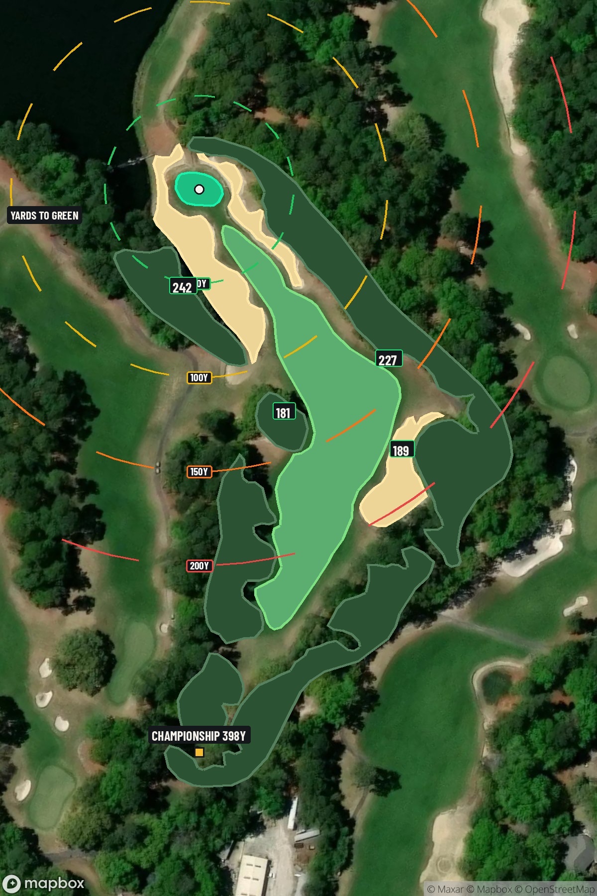 Hole 13 aerial at Caledonia Golf & Fish Club