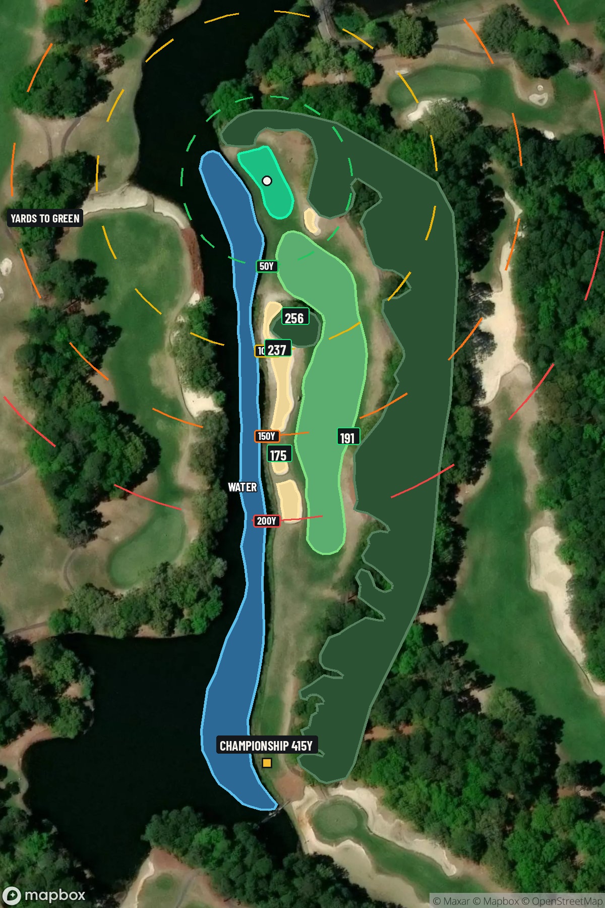 Hole 14 aerial at Caledonia Golf & Fish Club