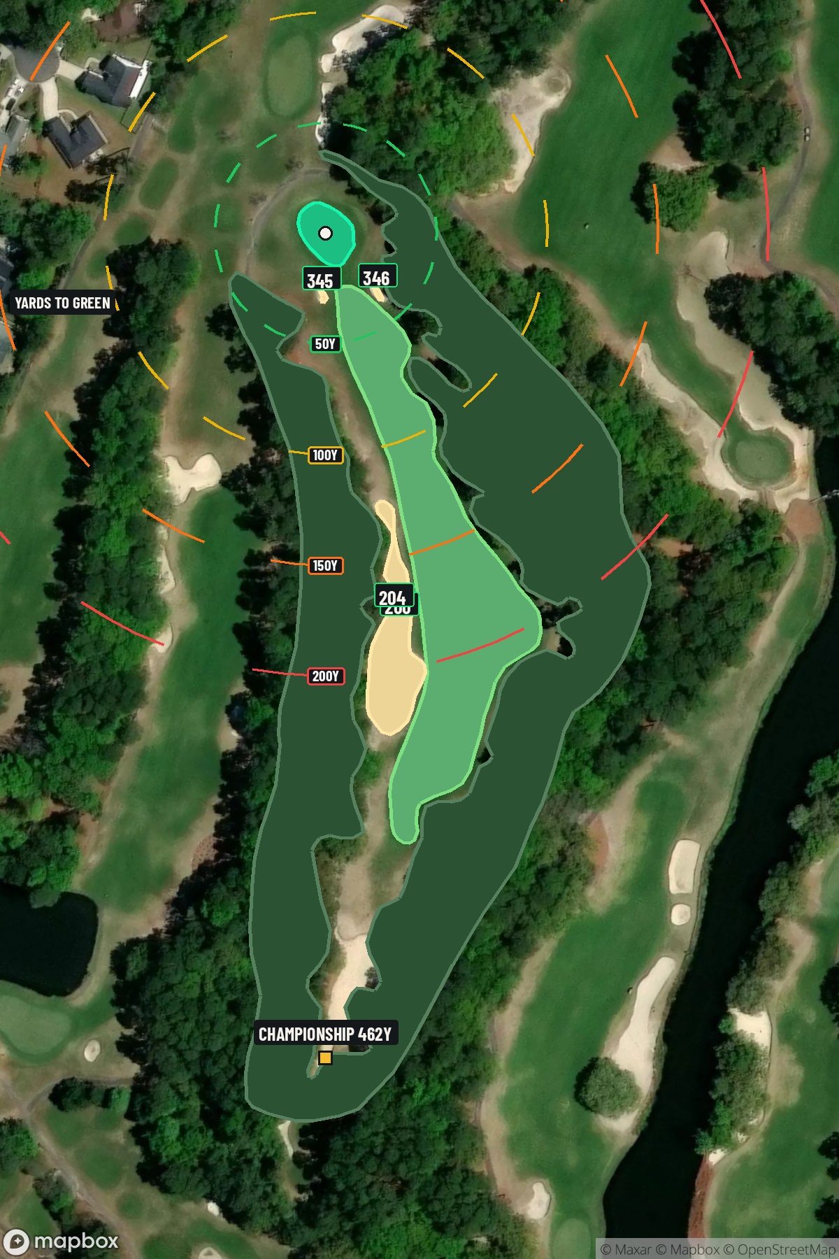 Hole 15 aerial at Caledonia Golf & Fish Club