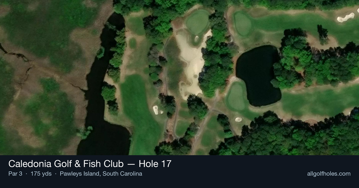 Hole 17 aerial at Caledonia Golf & Fish Club
