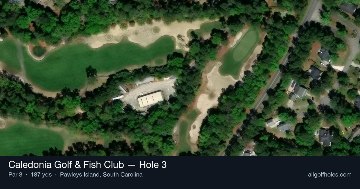 Hole 3 aerial at Caledonia Golf & Fish Club