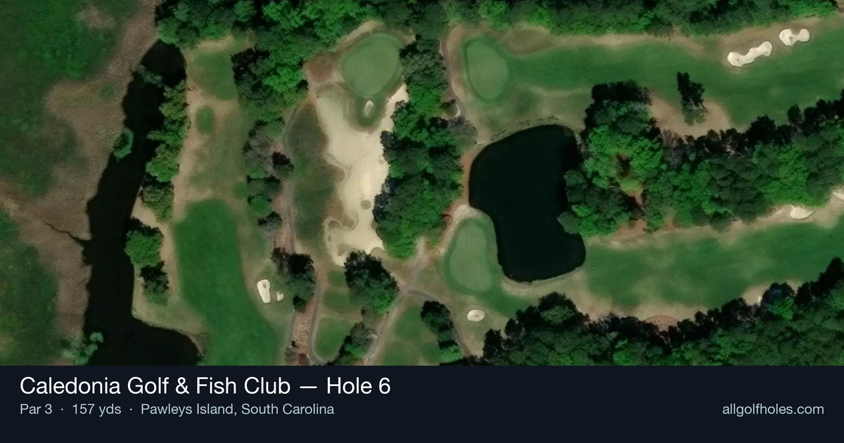 Hole 6 aerial at Caledonia Golf & Fish Club