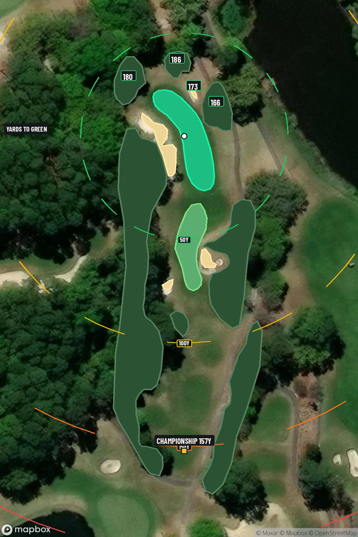 Hole 6 aerial at Caledonia Golf & Fish Club