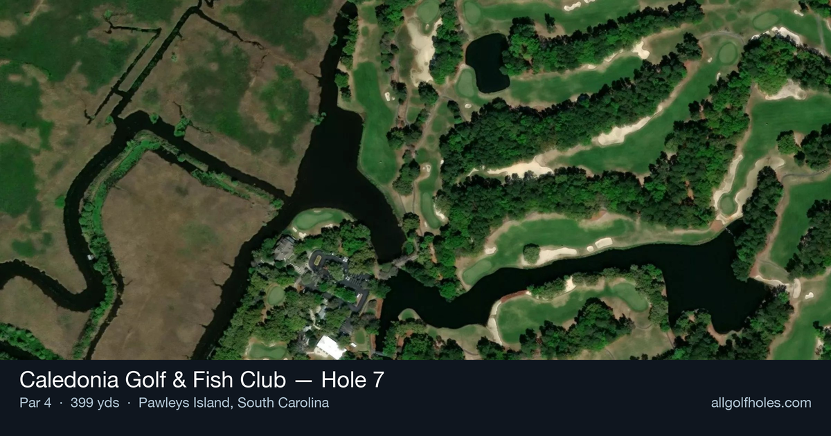 Hole 7 aerial at Caledonia Golf & Fish Club