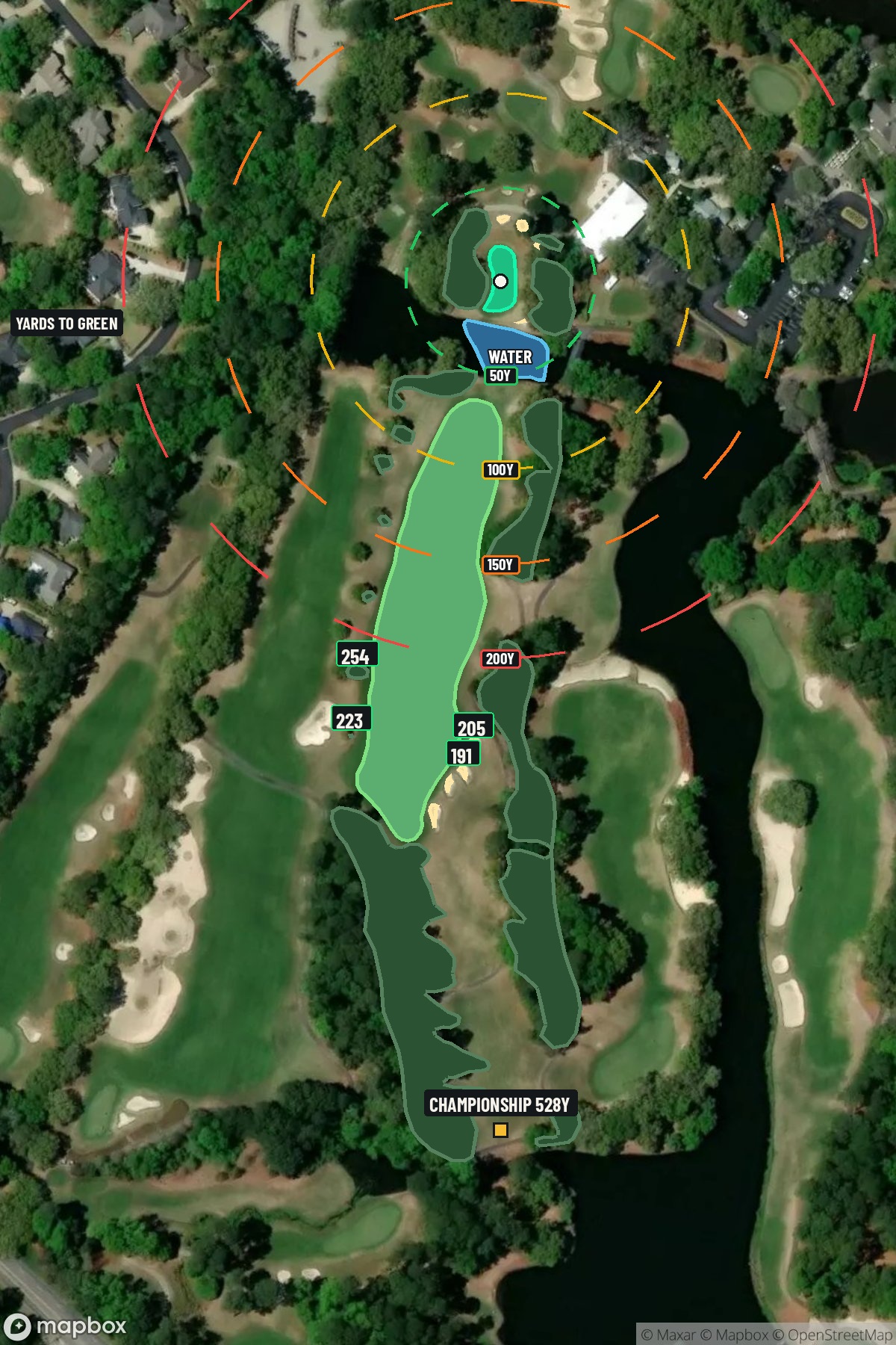 Hole 8 aerial at Caledonia Golf & Fish Club